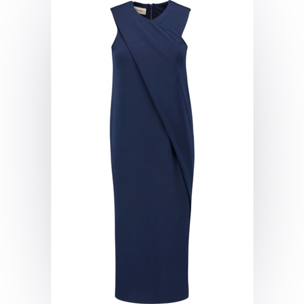 BY MALENE BIRGER Navy Blue Halter-neck Evening Dress